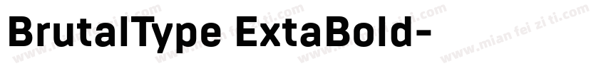 BrutalType ExtaBold字体转换